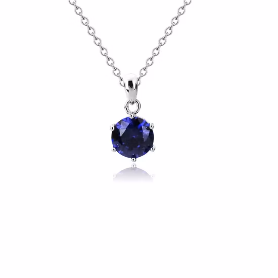 Exquisiter edler Schmuck-Anhänger aus 925er-Sterlingsilber in Scheibenform mit Zirkonen